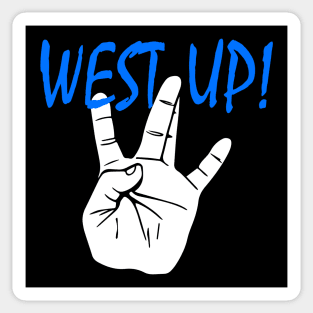 WS UP! blue Sticker